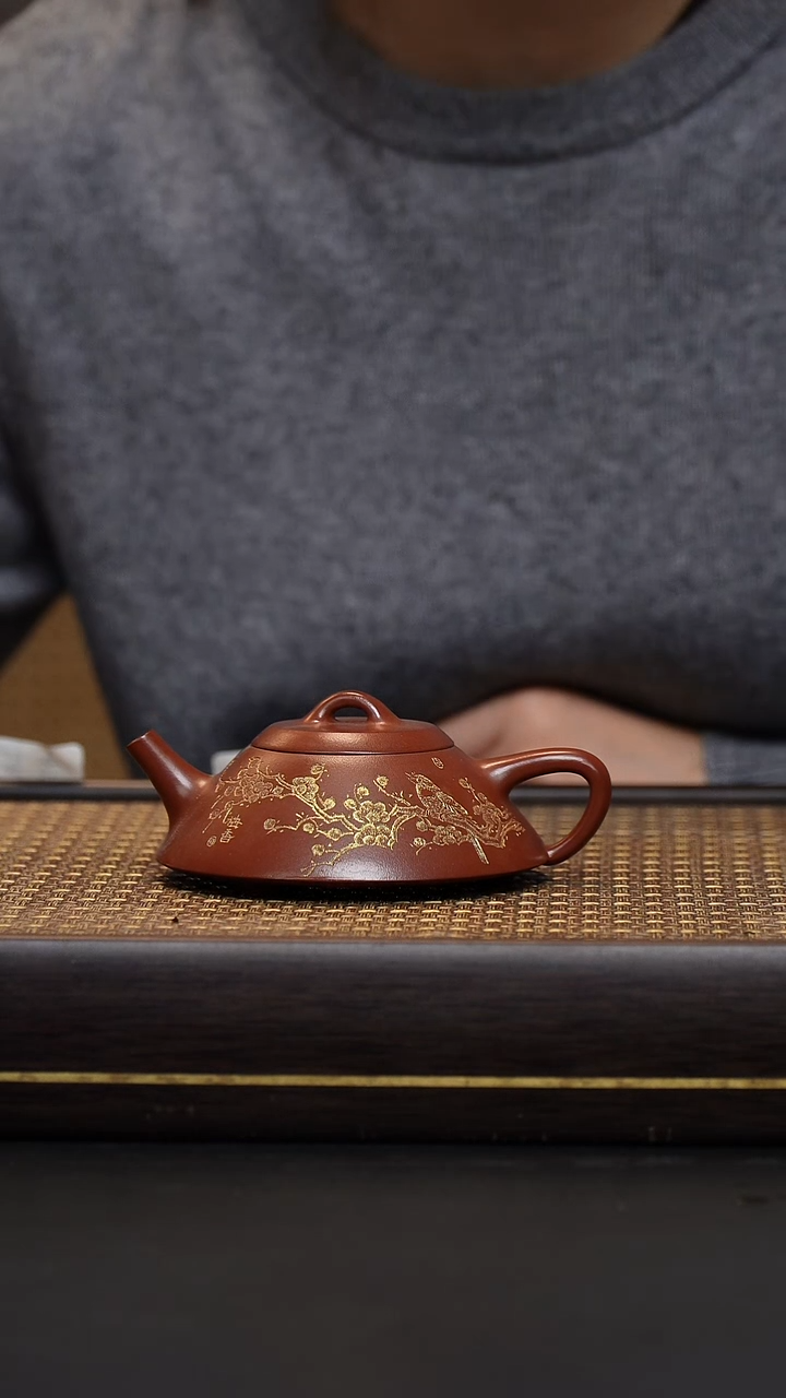 茶壶紫砂康帝酡红 