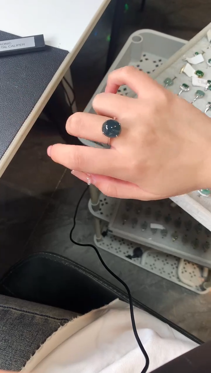 【闪购商品】翡翠戒指银S925镶嵌51241