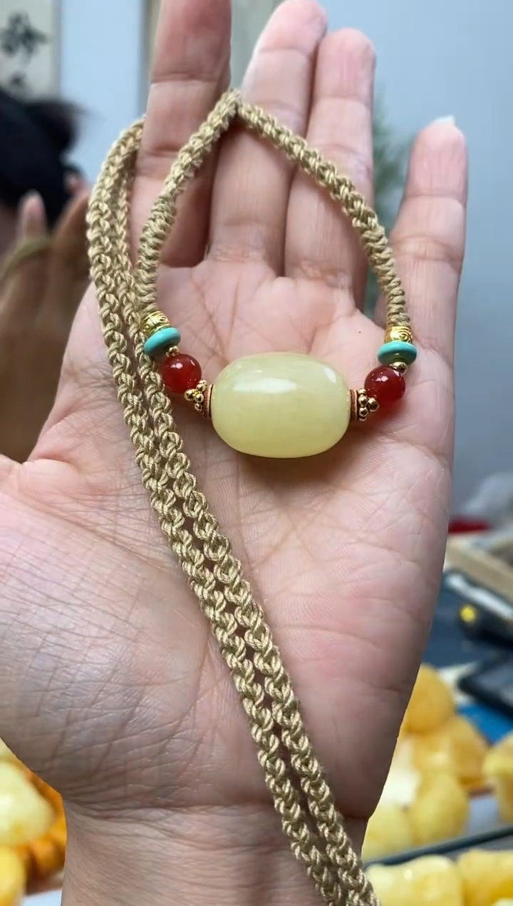 【闪购商品】琥珀裸石未镶嵌天然琥珀蜜蜡桶珠