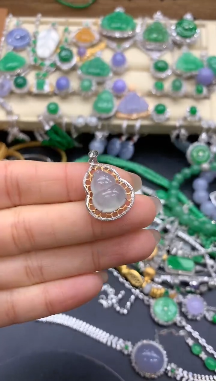 【闪购商品】翡翠颈饰18K金镶嵌220-中国好珍宝1