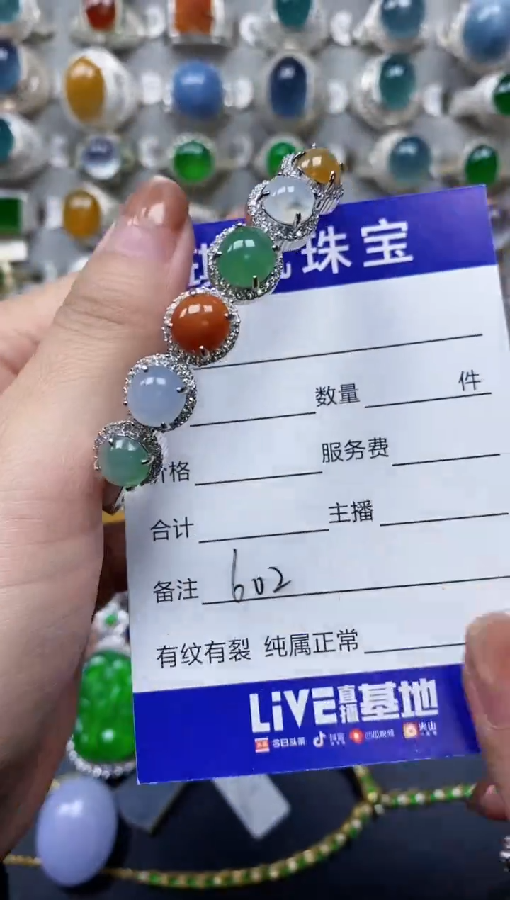 【闪购商品】翡翠手镯银S925镶嵌0602