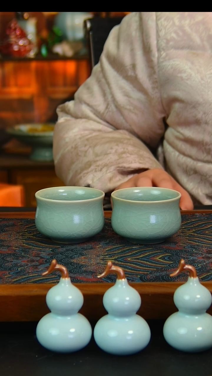 瓷片仿古玉兰微瑕2支