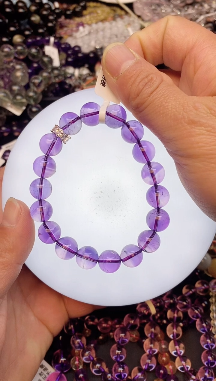 【闪购商品】水晶手链未镶嵌a88 紫水晶11mm