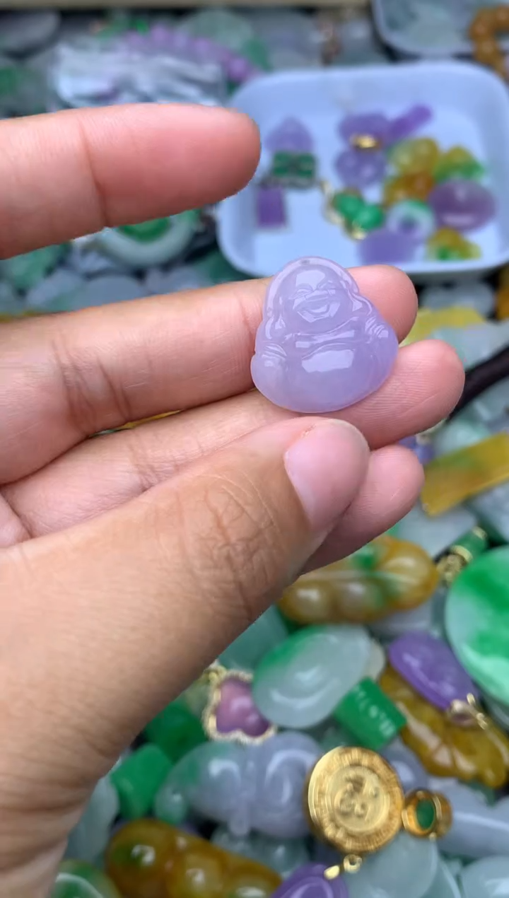 颈饰未镶嵌翡翠天然缅甸翡翠吊坠