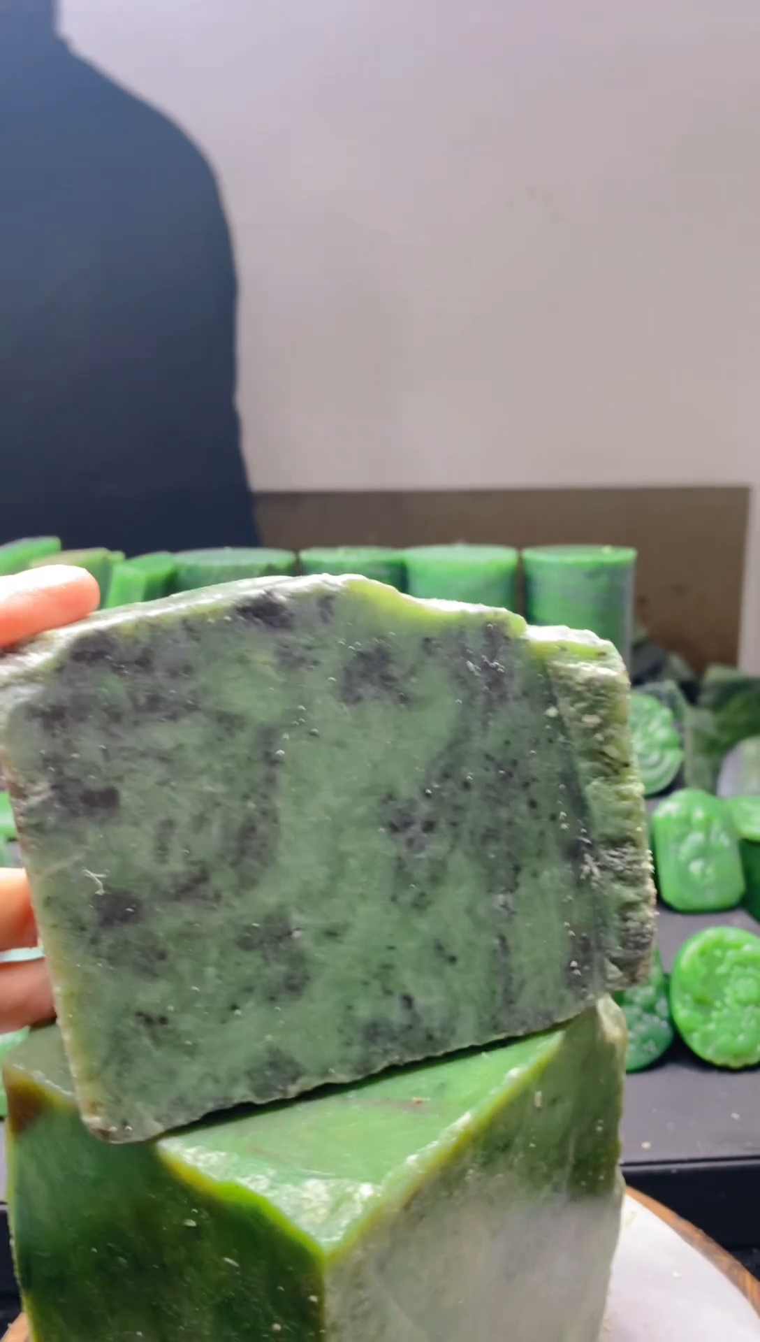 未镶嵌和田玉（碧玉）珠宝半成品1