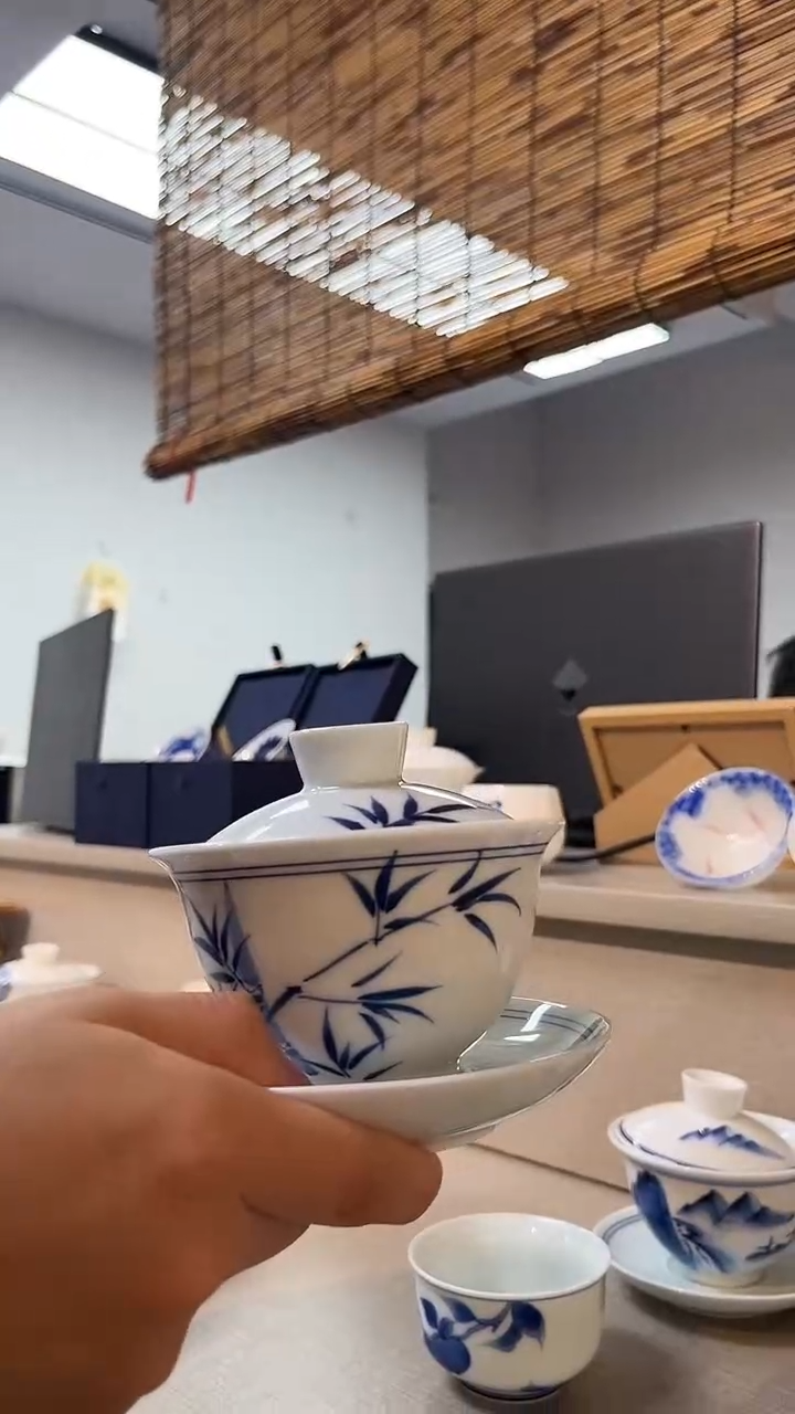 景德镇高温瓷竹三才