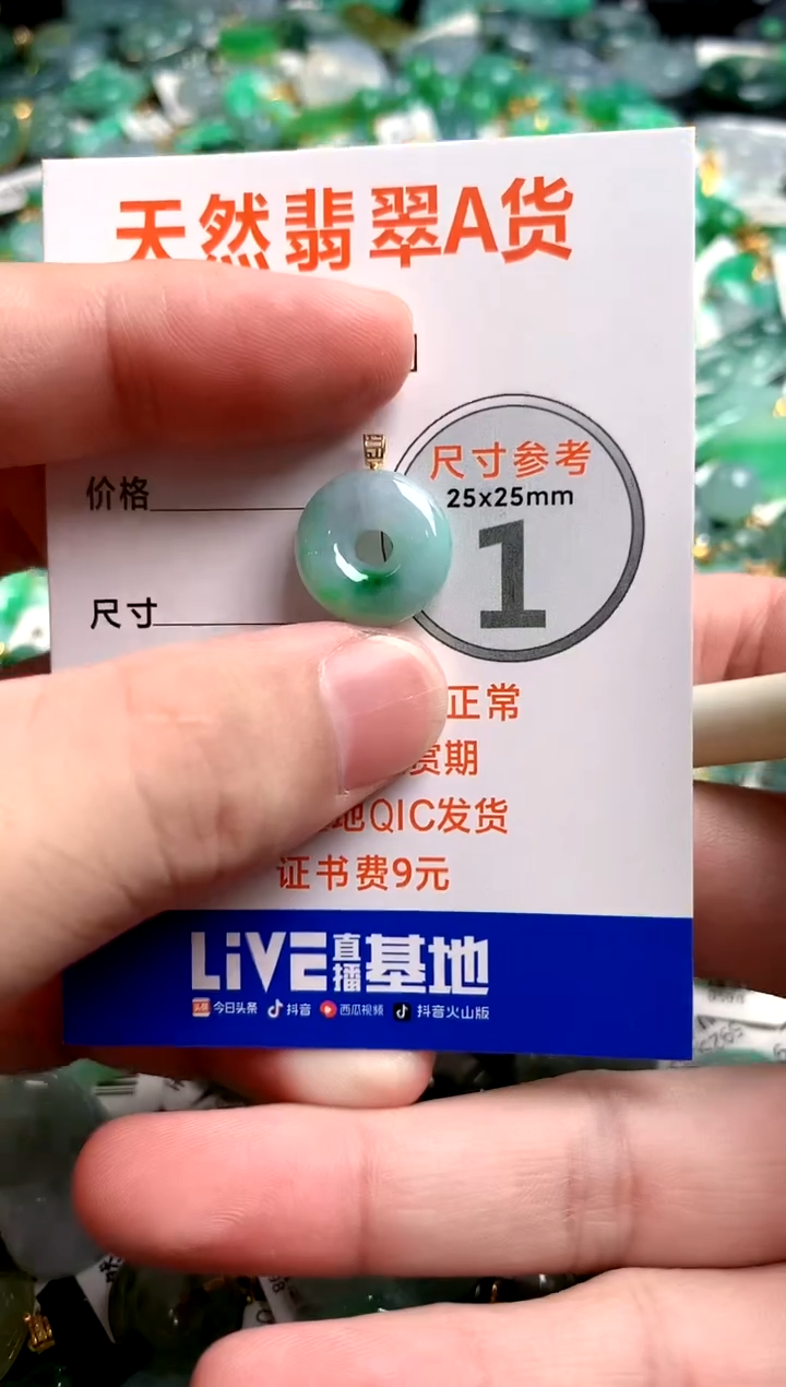 颈饰18K金镶嵌翡翠0381510838