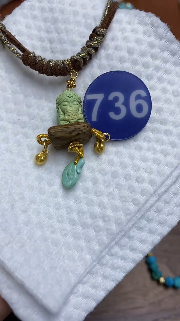 【闪购商品】绿松石项链银S925镶嵌736