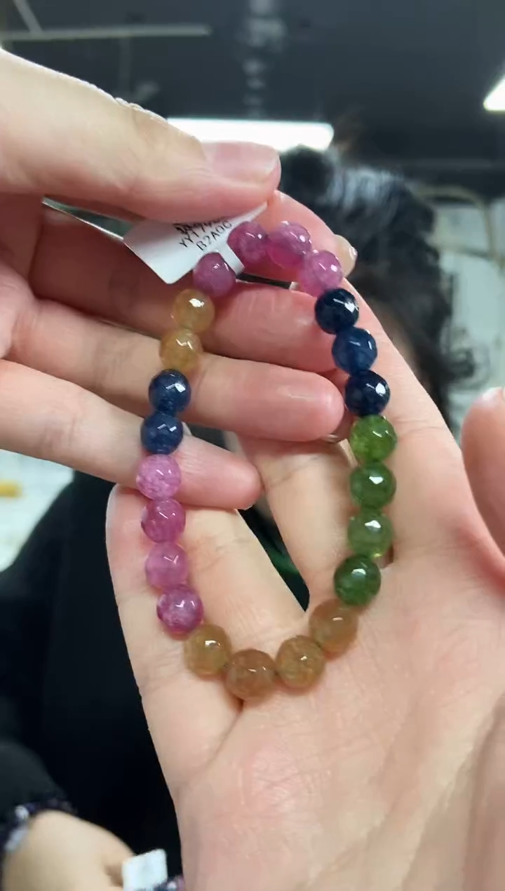 【闪购商品】碧玺手串未镶嵌多样性发其一颜色微差