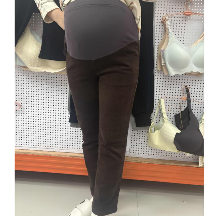 孕妇裤子秋冬款外穿休闲高端欧棉阔腿裤直筒长裤孕妇秋装