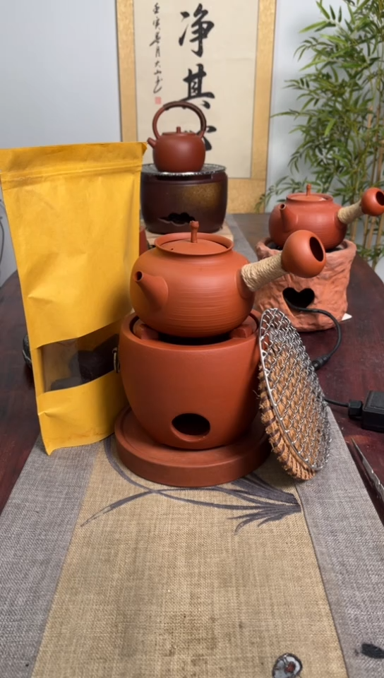 【闪购商品】圆口炉＋苹果壶＋炉垫【6件套】