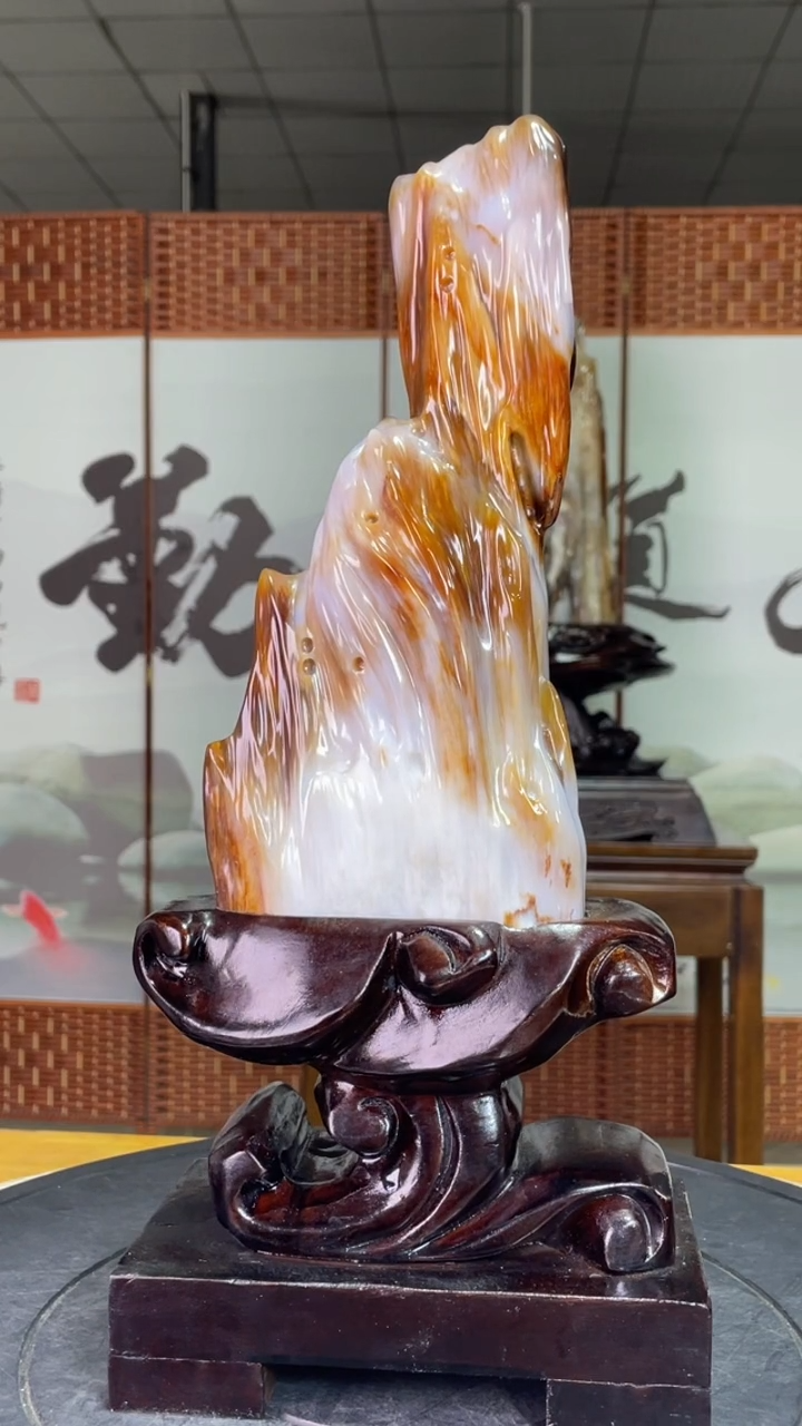 未镶嵌珠宝奇石硅化玉高37