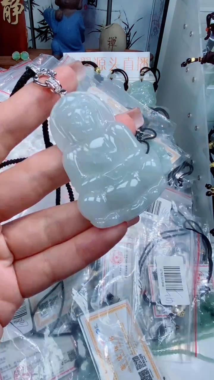 翡翠银S925镶嵌颈饰吊坠