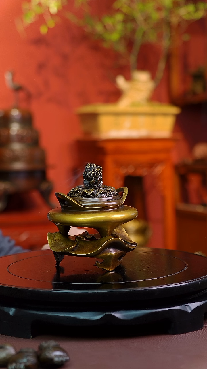 【闪购商品】莲叶桥耳熏香炉          