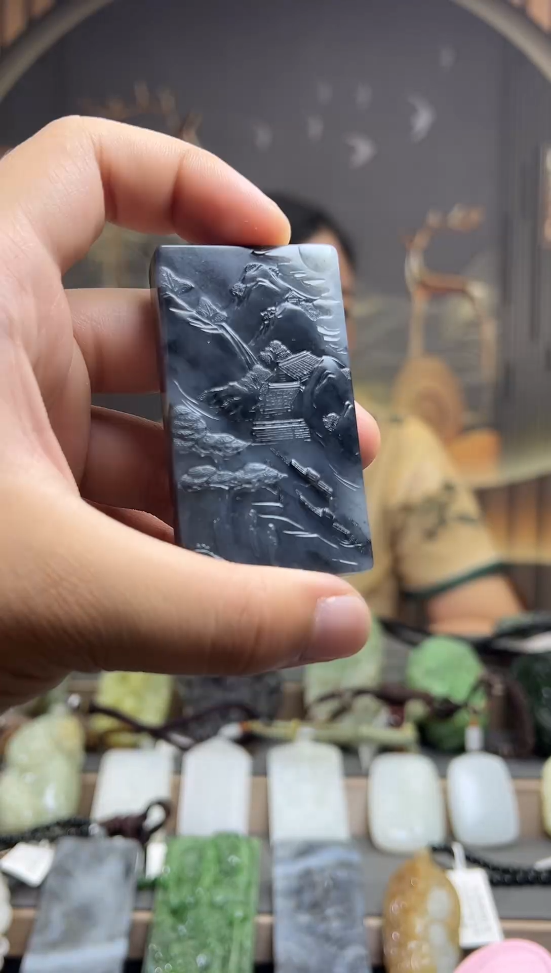 和田玉未镶嵌挂件挂件