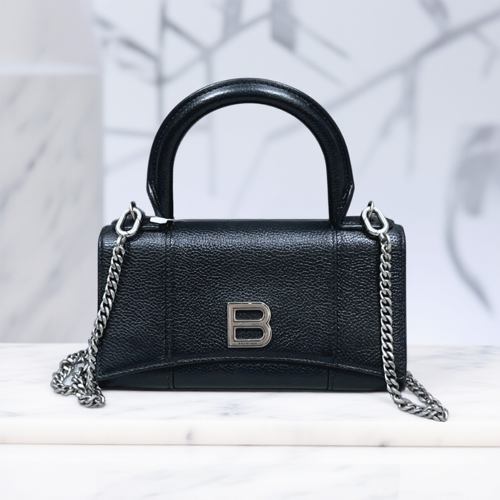 95新 Balenciaga/巴黎世家  黑色手提斜挎包 1882 5133 