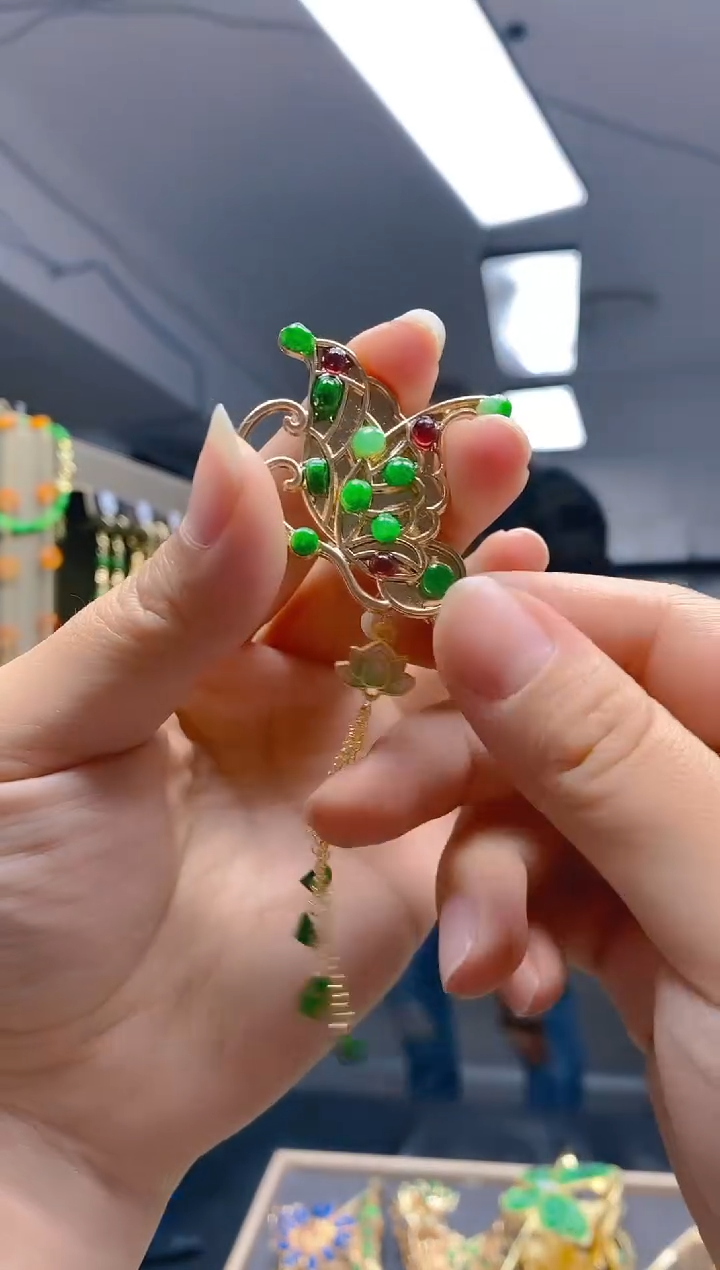 【闪购商品】翡翠耳饰合金0143翡翠