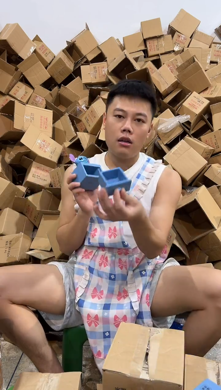 瓷片原盒史迪仔抽屉首饰盒