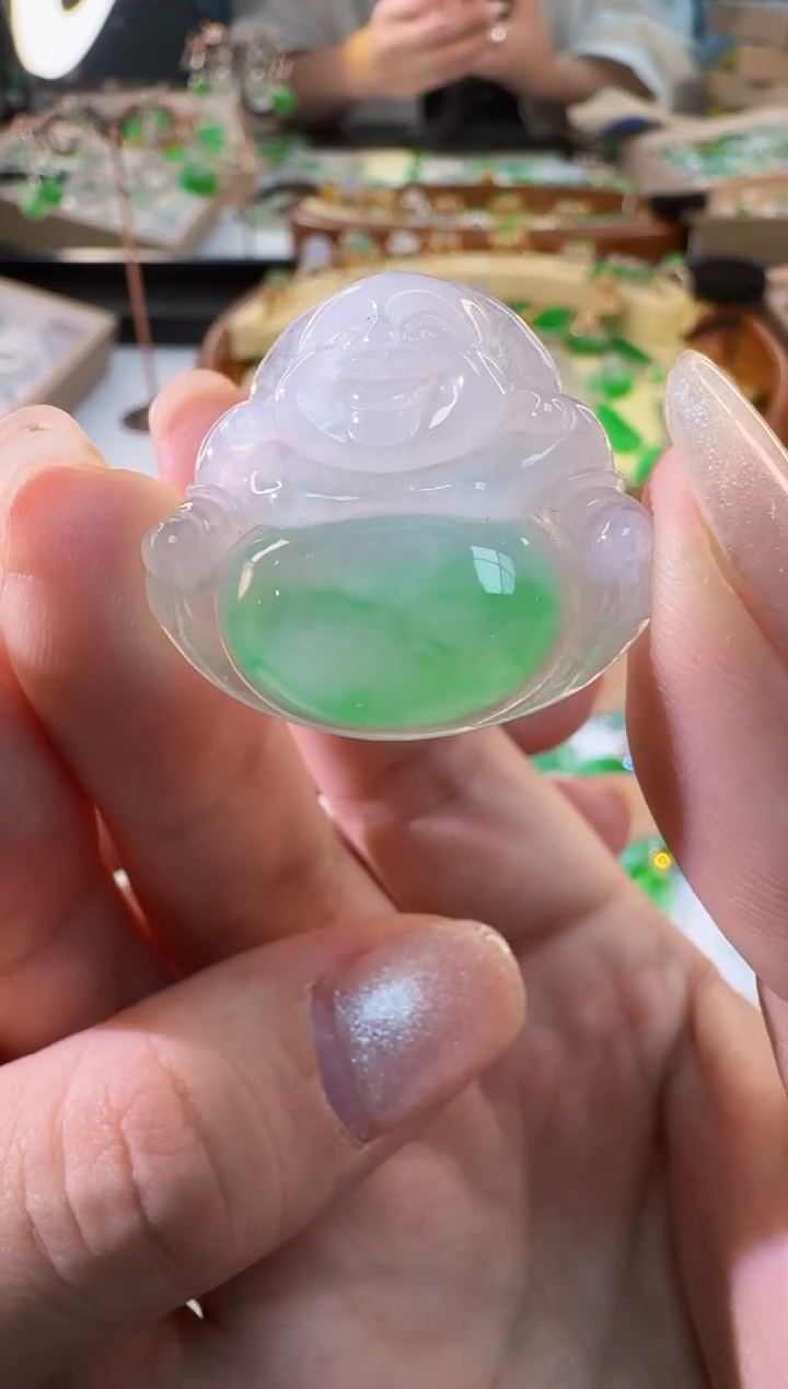 翡翠未镶嵌颈饰缅甸翡翠A货吊坠