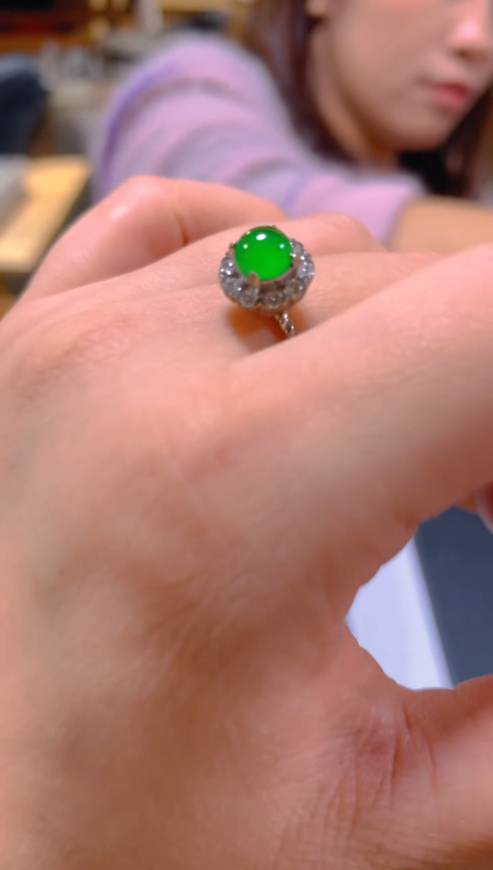 未镶嵌戒指翡翠多样性发一