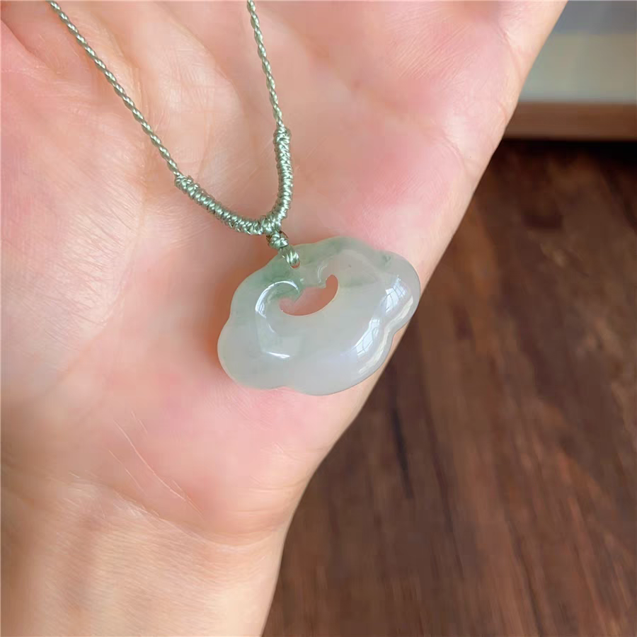 非金属珐琅吊坠 高品质天山翠30mm平安锁挂坠男女通用