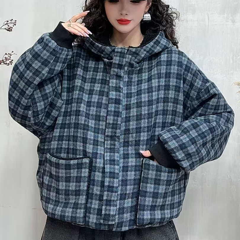 16691新款秋冬加厚休闲减龄双面穿宽松复古棉服外套