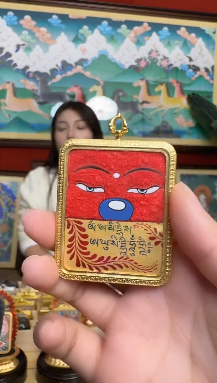 吊坠阿老师-热贡纯手绘