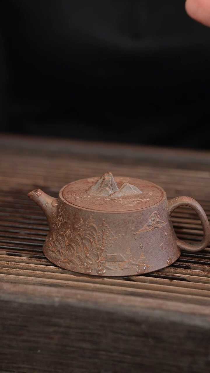 茶壶紫砂山隐 130cc 【宽口】