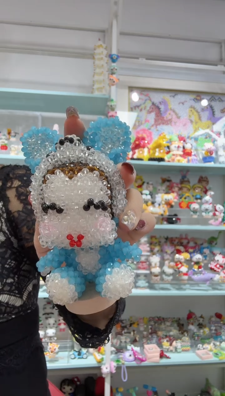 琉璃12109卡4水晶皮皮猴材料包1套蓝玉