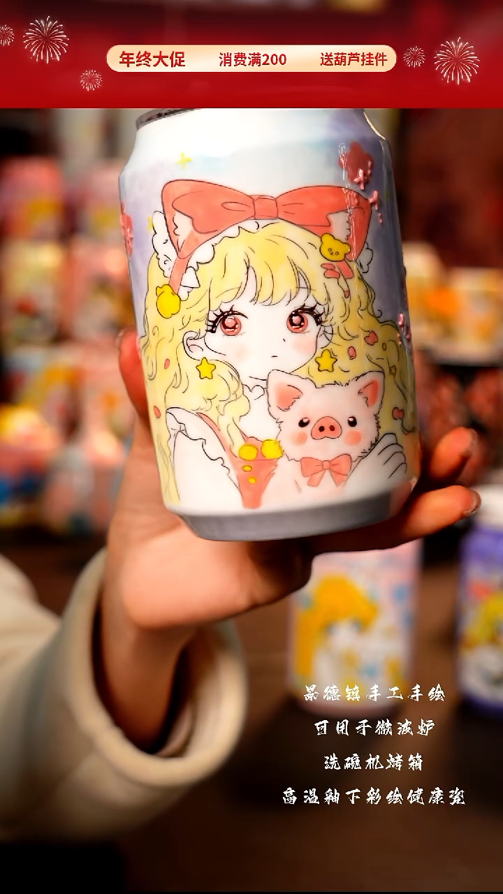 景德镇陶瓷手工手绘杯杯