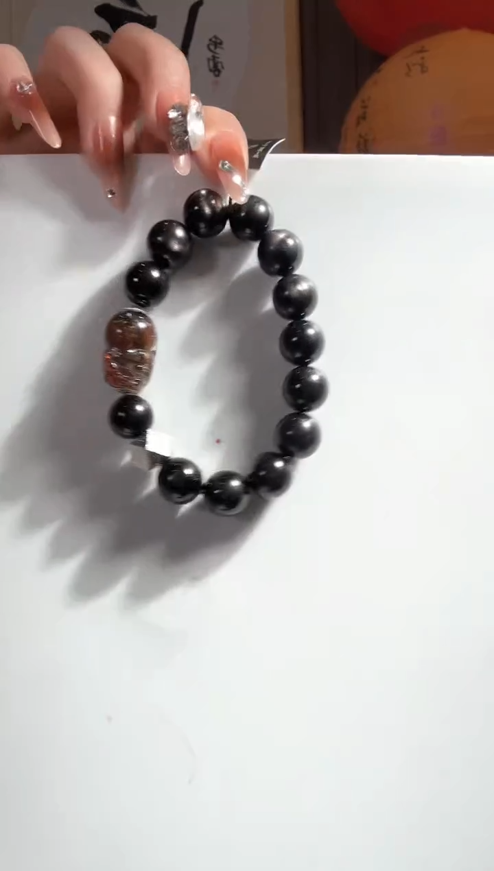 【闪购商品】辉石手串未镶嵌E760X 黑金超貔貅金运石手串