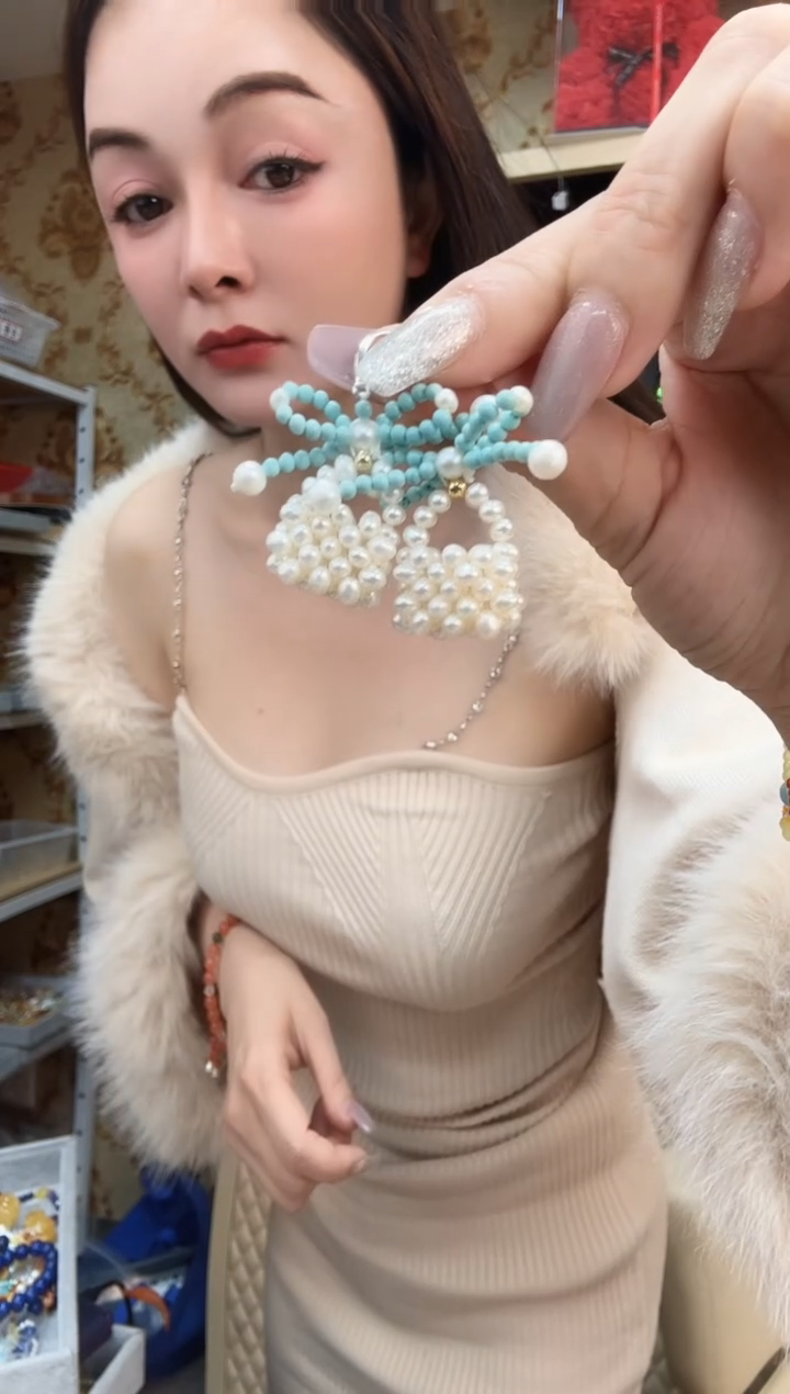 银S925镶嵌耳饰淡水珍珠多样性发货一一一