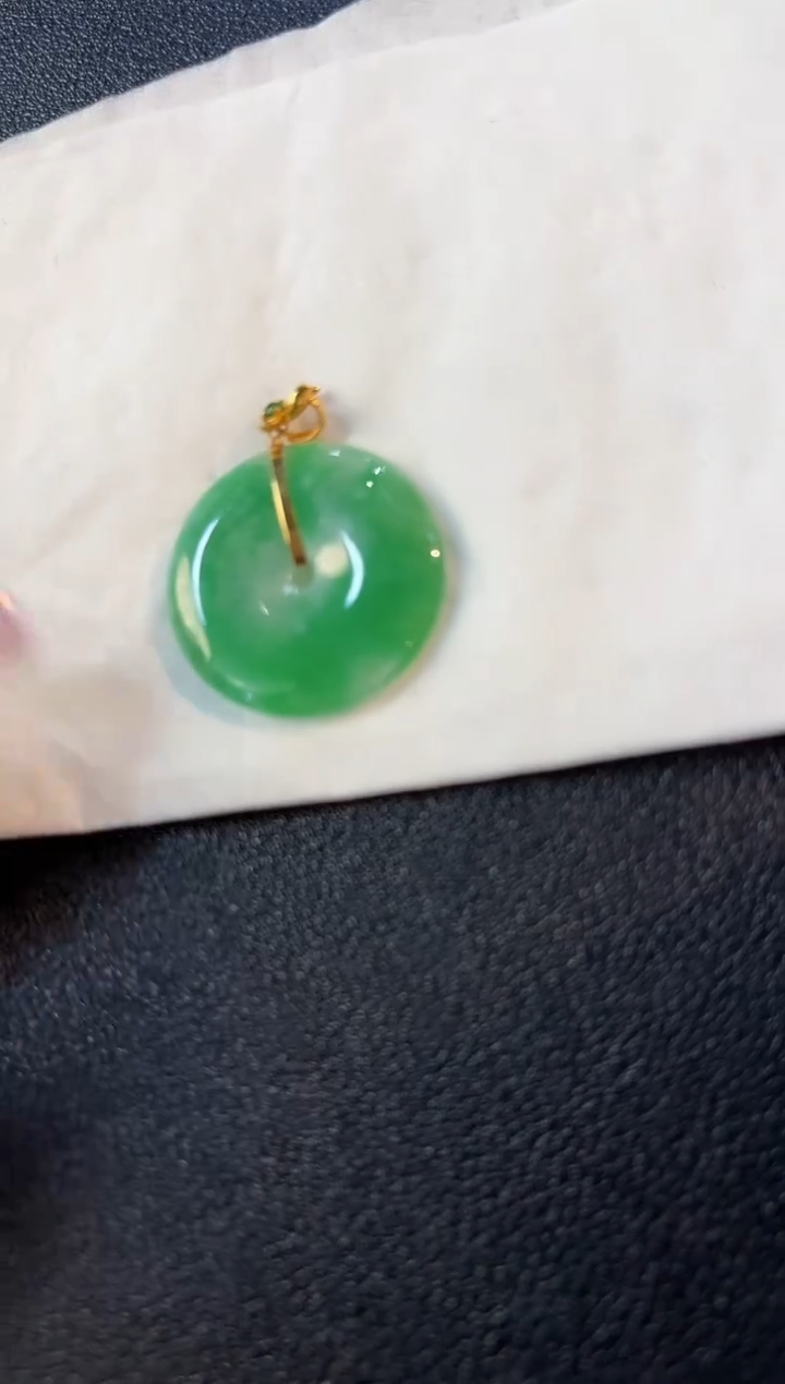 【闪购商品】翡翠颈饰18K金镶嵌缅料A货/支持复检/一件