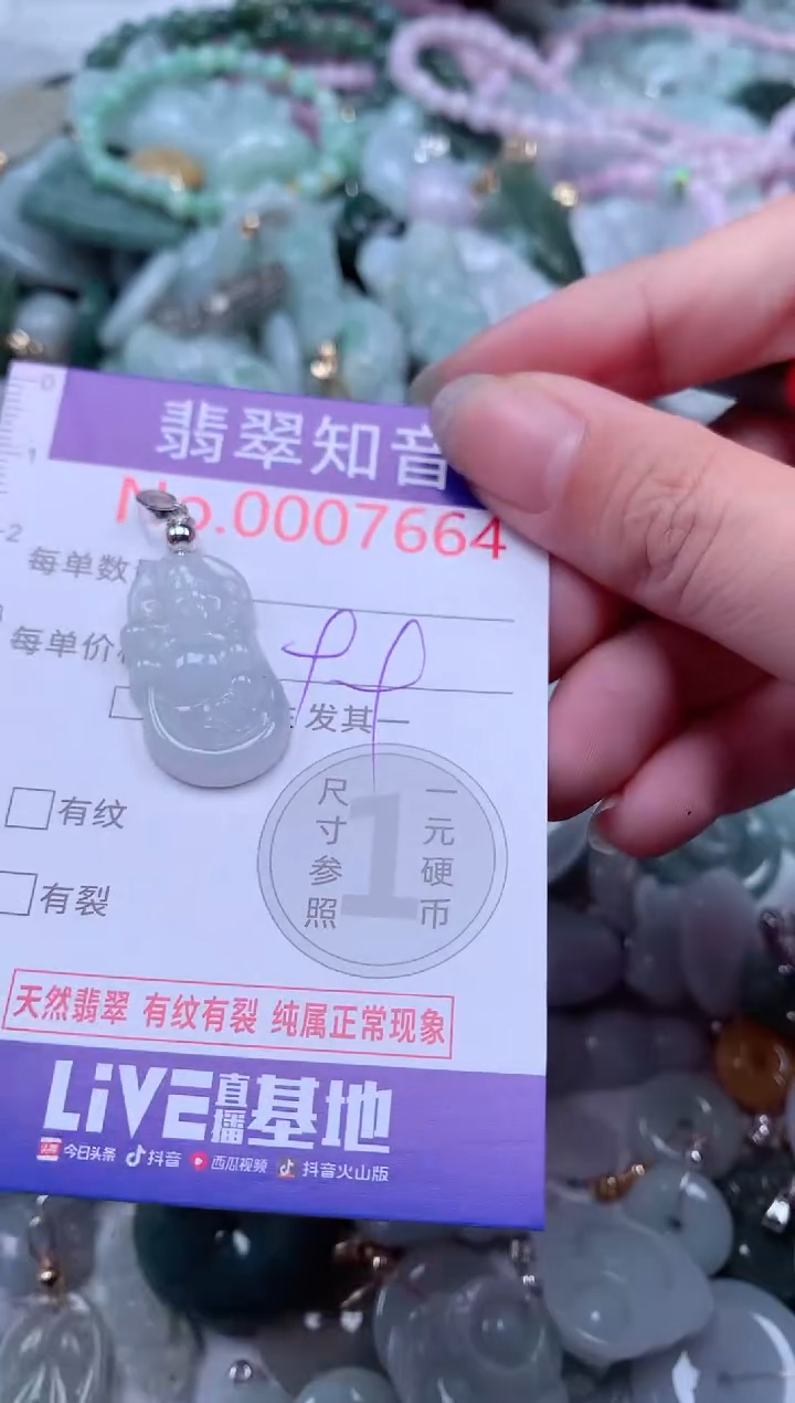 翡翠未镶嵌吊坠(不含链)7664