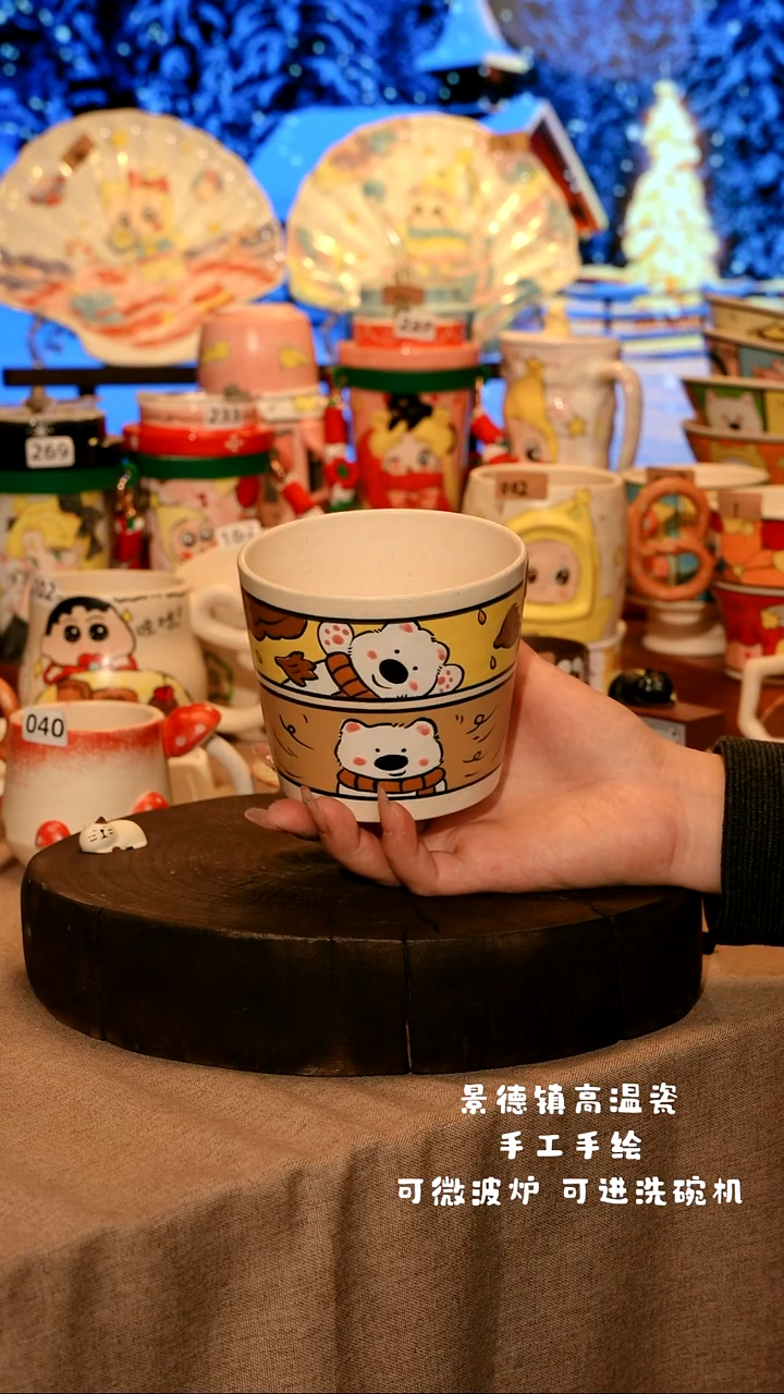 陶瓷066景德镇原创设计师款高温陶瓷手工手绘餐具碗盘子