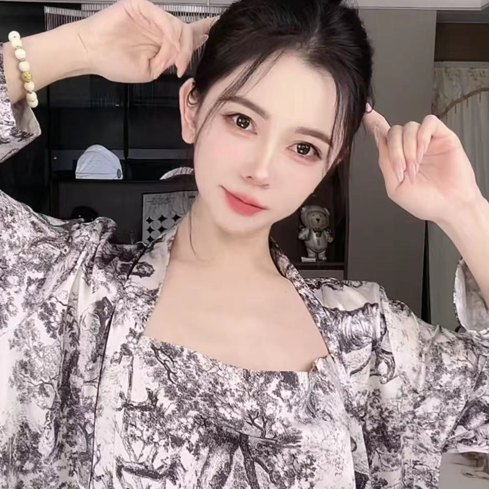 SIEOYJIEA/私迹大榕家viki【高奢睡袍长袖】女款时尚气质家居服睡衣