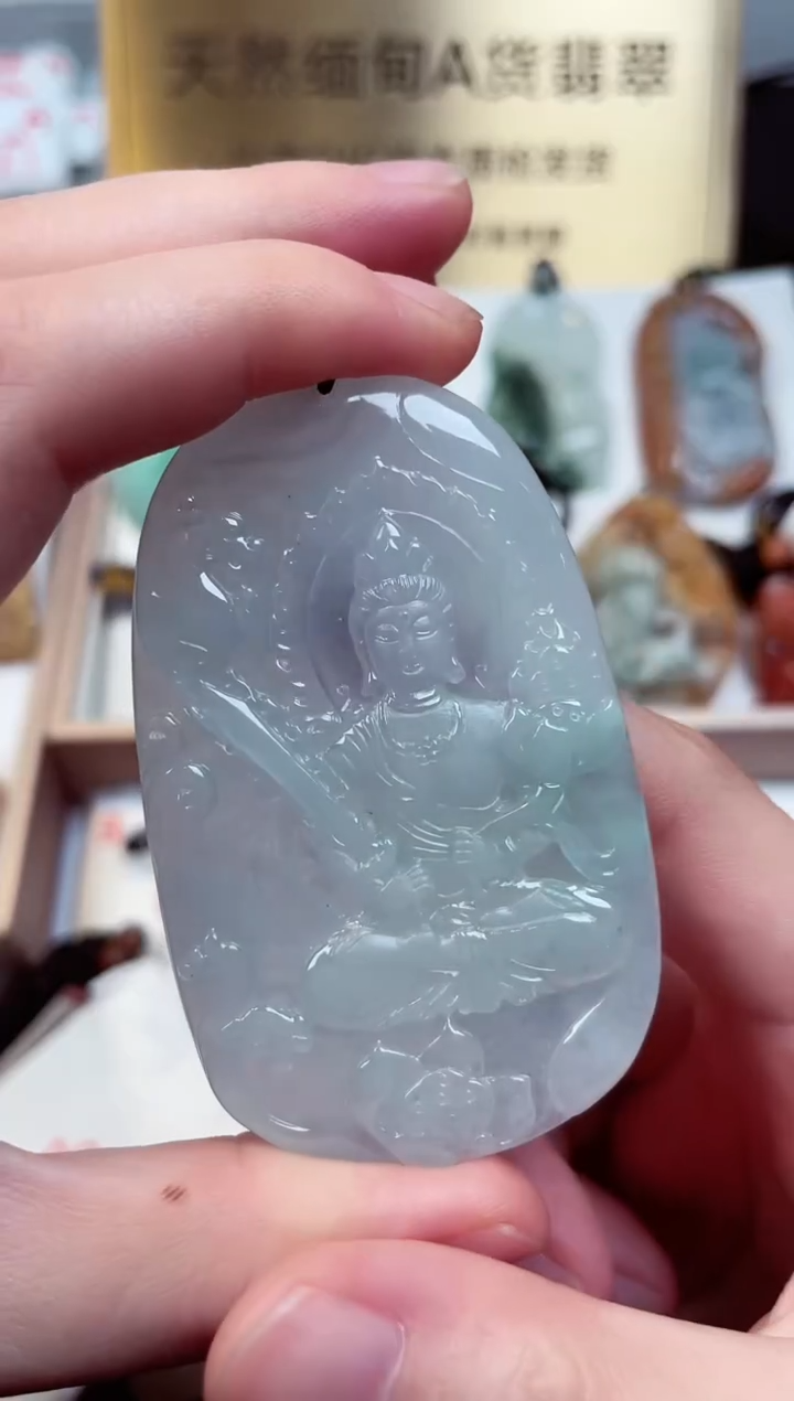 翡翠未镶嵌颈饰天然缅甸翡翠A货  