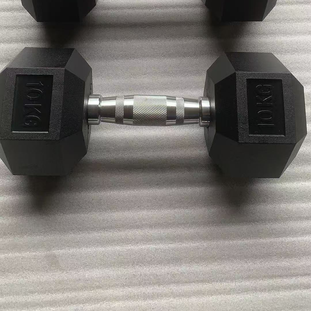 【全新微残】10kg成对【六棱】【圆钢】哑铃