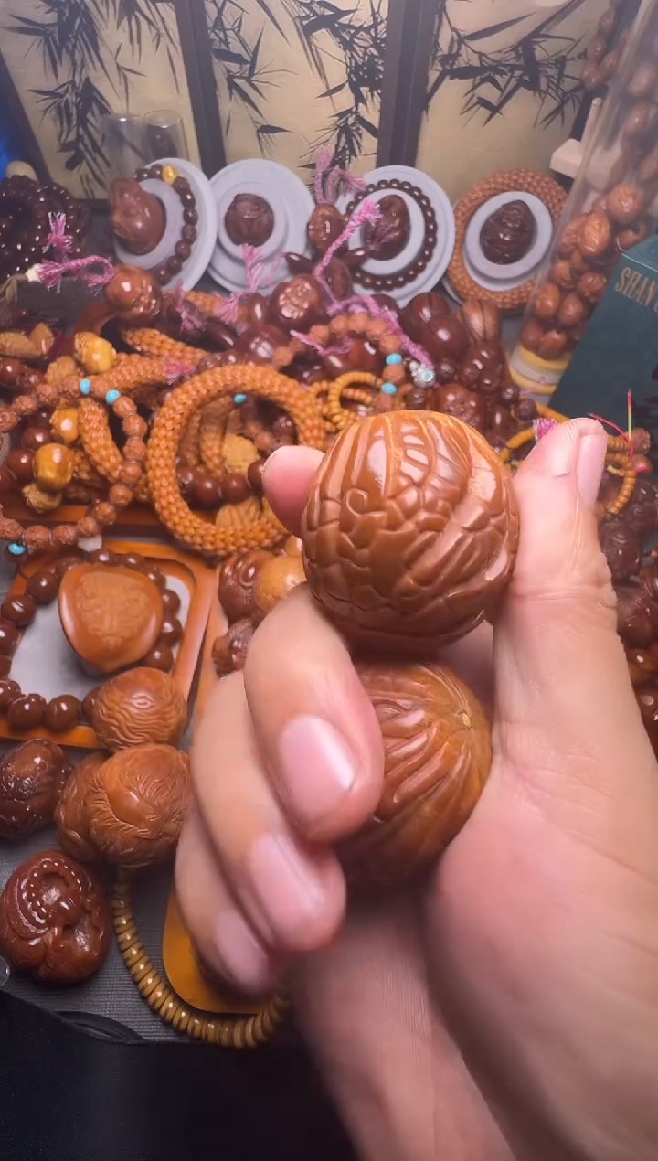 手串橄榄核龙鳞一对