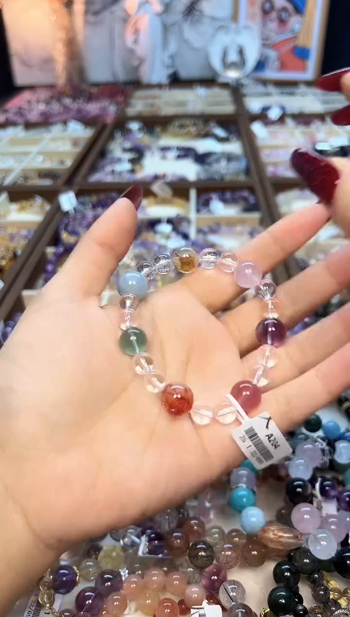 【闪购商品】水晶手链未镶嵌A204 天然白水晶多宝