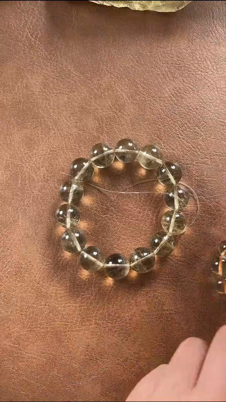 未镶嵌手链水晶黄水晶16mm