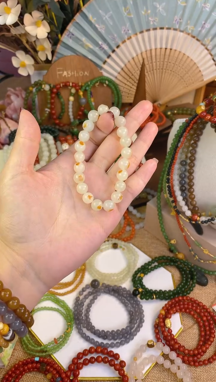 【闪购商品】和田玉手串未镶嵌白玉