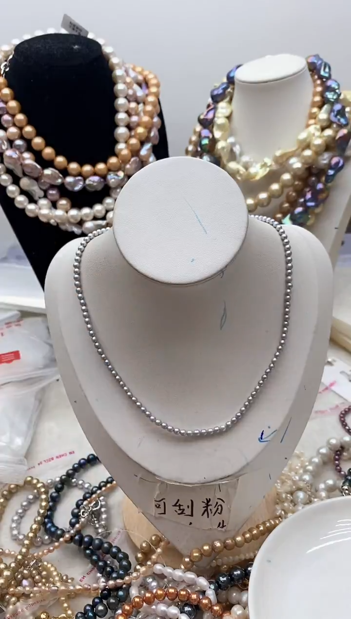 【闪购商品】淡水珍珠颈饰钛钢142