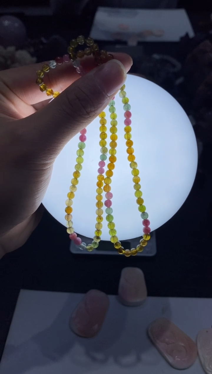 【闪购商品】碧玺手链未镶嵌碧玺落日3圈