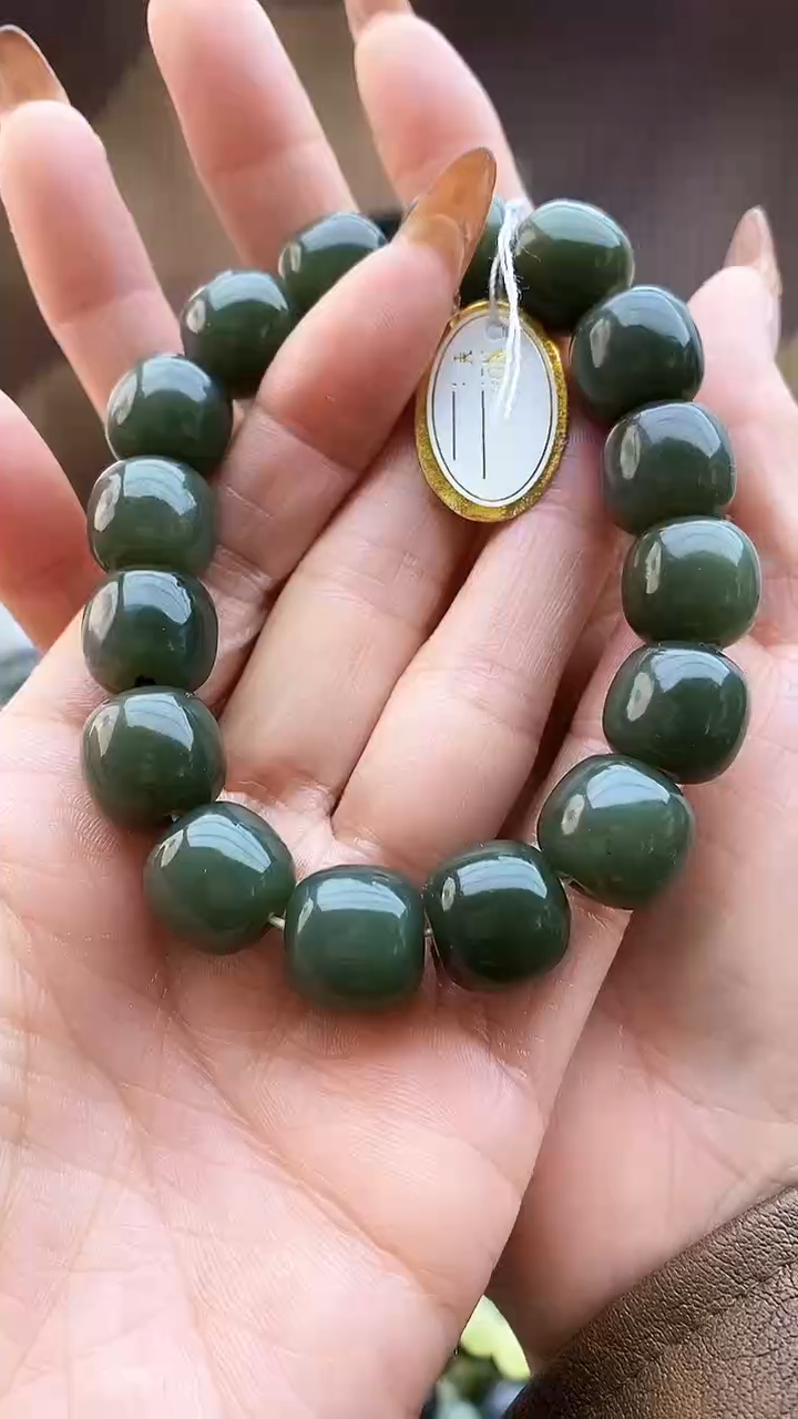 未镶嵌手串和田玉老型青黄口14