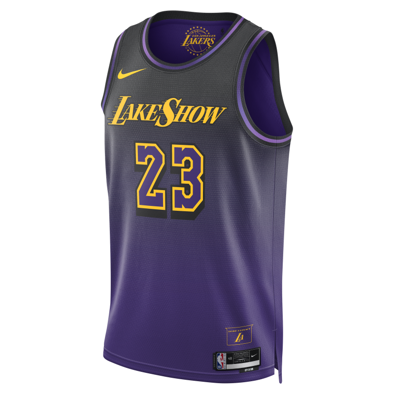 Nike耐克官方洛杉矶湖人队Dri-FIT NBA男子速干球衣夏季FQ4346