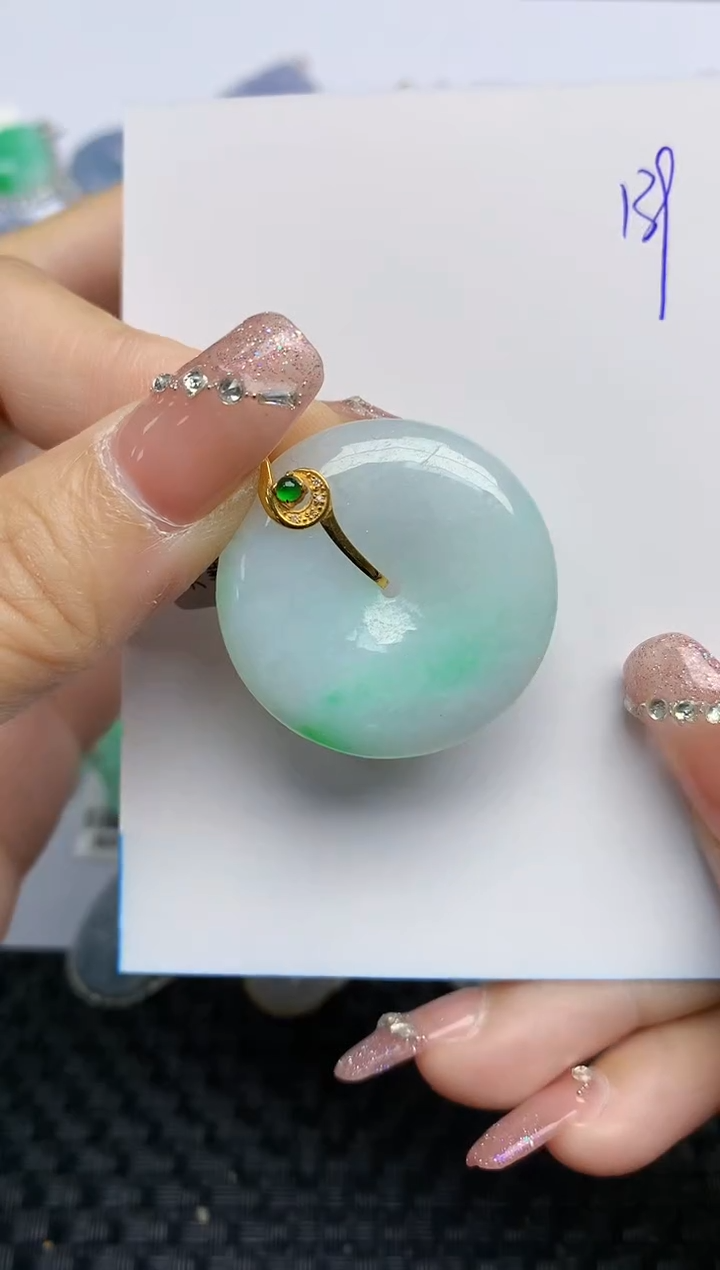 【闪购商品】翡翠颈饰18K金镶嵌天然A货翡翠 139