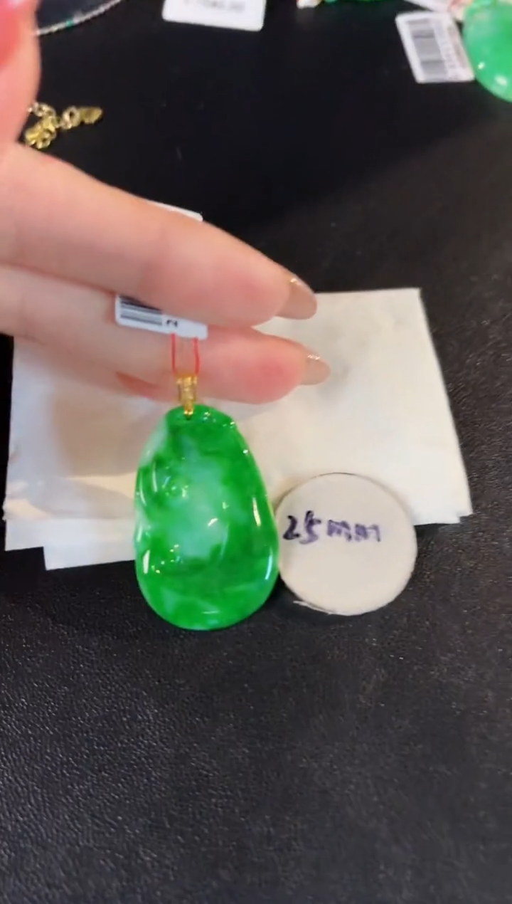 【闪购商品】翡翠颈饰18K金镶嵌缅料A货/支持复检/一件