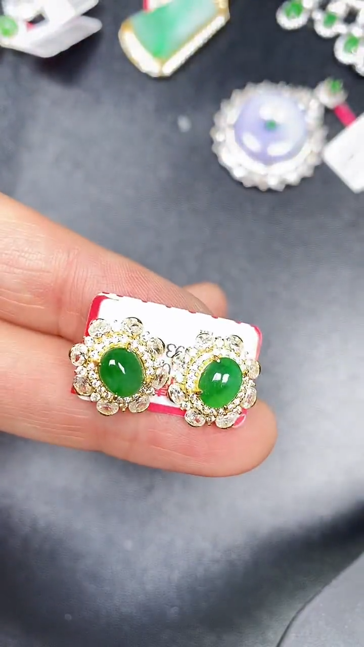 银S925镶嵌戒指翡翠2140