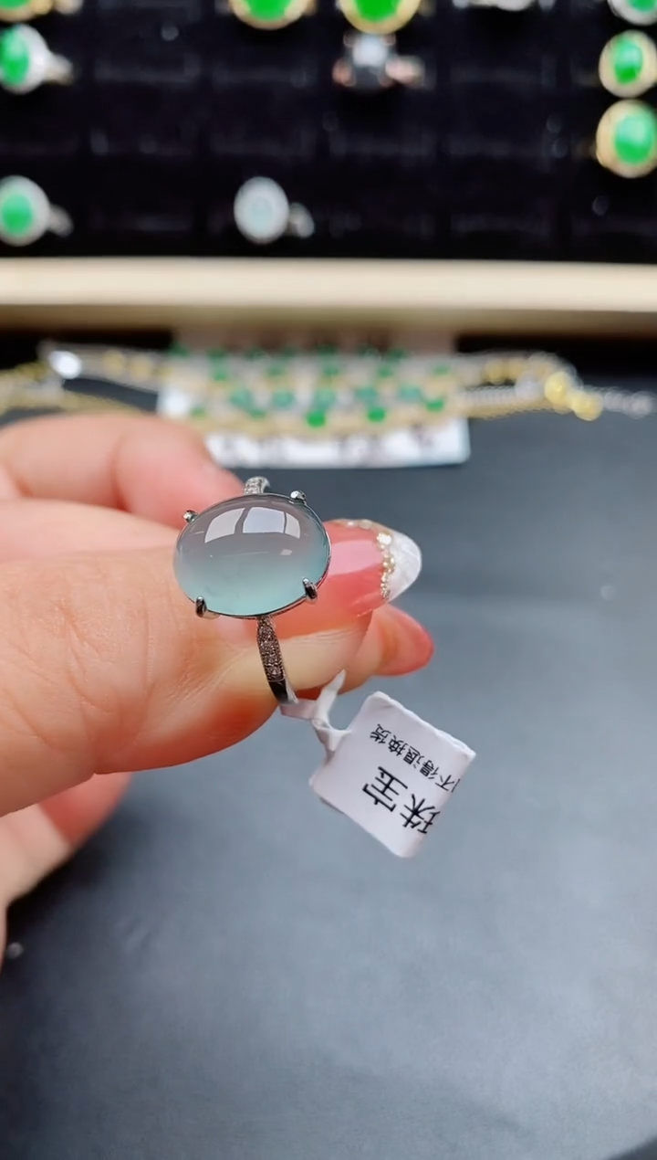 【闪购商品】翡翠戒指银S925镶嵌5080550